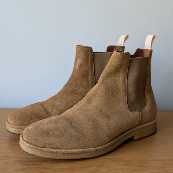 Oliver Cabell Tan Suede Chelsea Boots - Picture 1 of 7